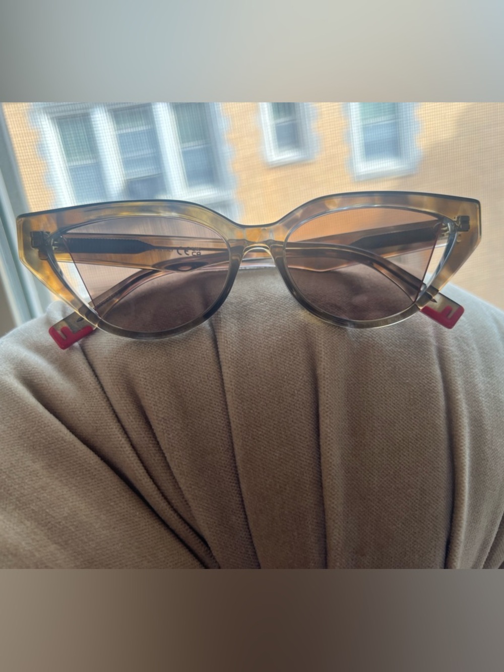 Fendi Way Havana Brown Cat-Eye Sunglasses - Picture 2 of 7